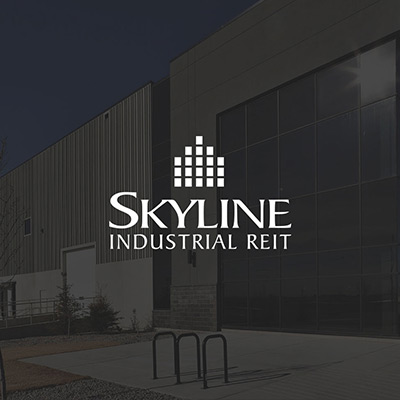 Skyline Industrial REIT Logo with Building Back Drop