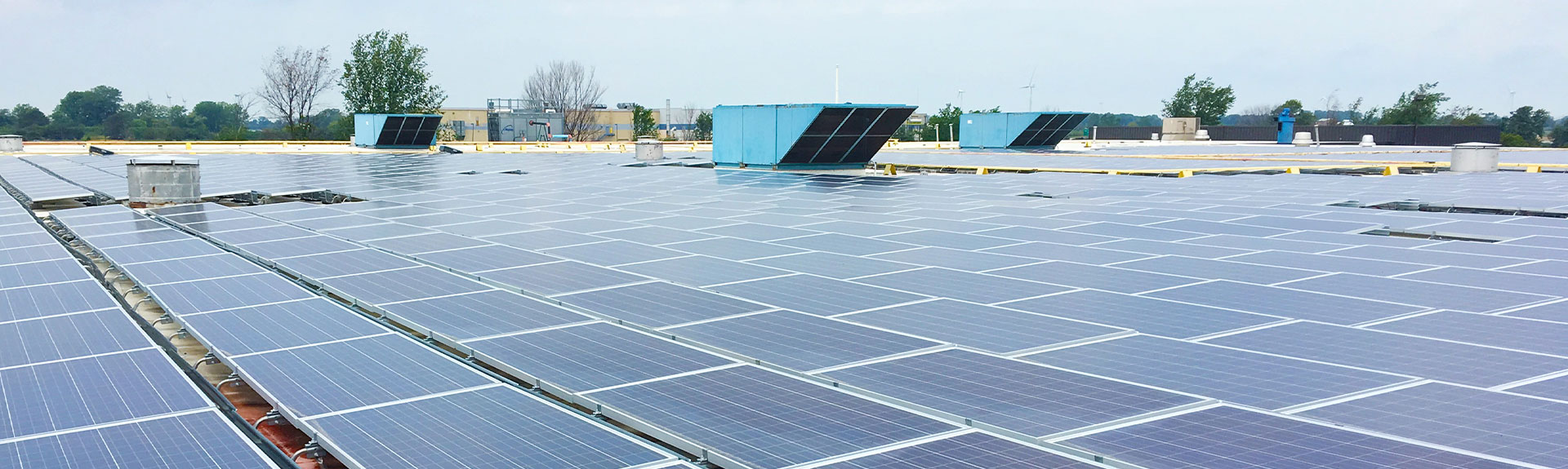 A rooftop solar array in Cambridge, Ontario, owned by Skyline Clean Energy Fund.